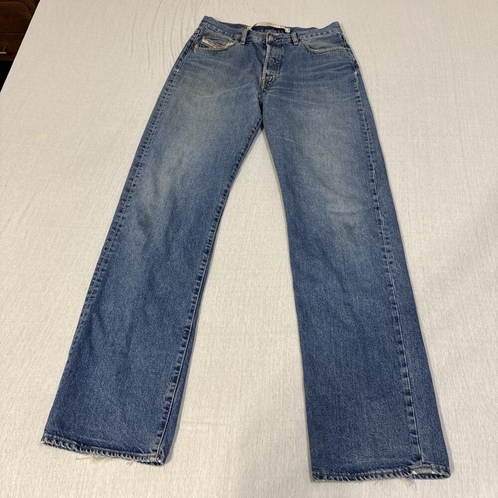 Diesel Straight Mens 31x34 Blue Jeans Wash Cowboy Western Nice Fade